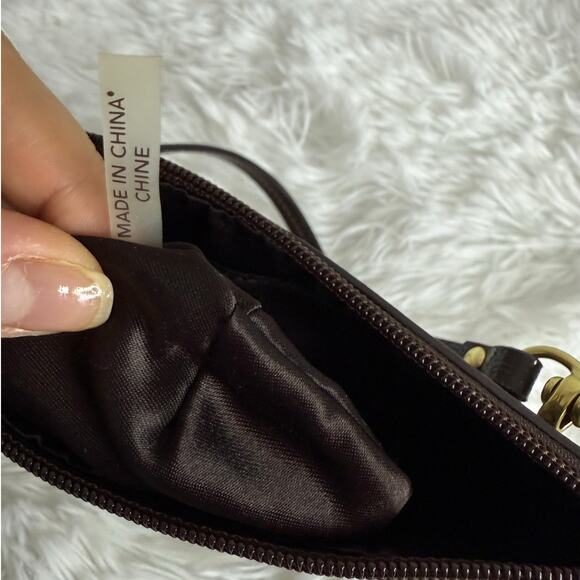 COACH Brown Signature Canvas Wristlet - Picture 7 of 7